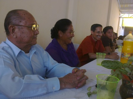 Pastor Jonás y su esposa María Luisa. Reunión de  pastores